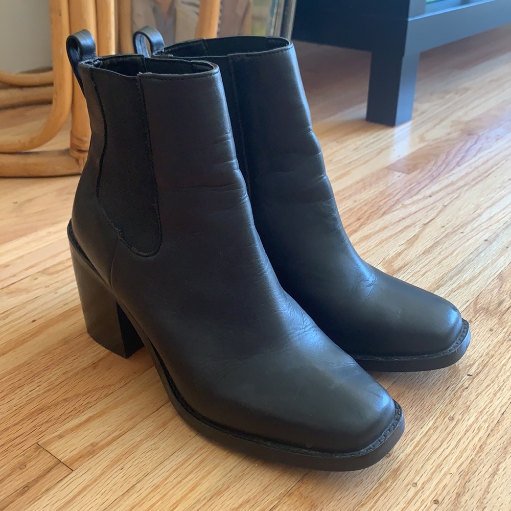 Design Lab Square Toed Heeled Boots - Picture 1 of 5